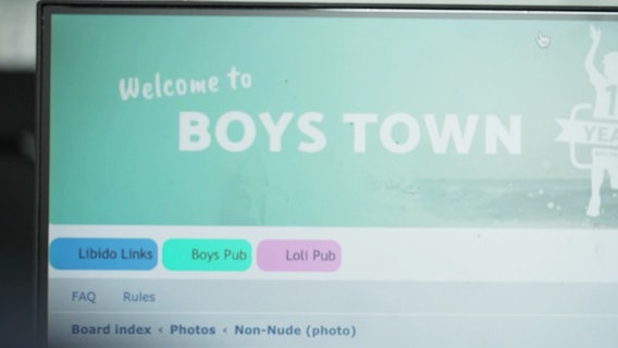 The website Boys Town. © Screenshot 